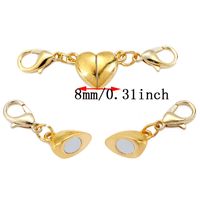 Simple Style Heart Shape Solid Color Copper Plating Jewelry Accessories 2 Pieces Set sku image 3