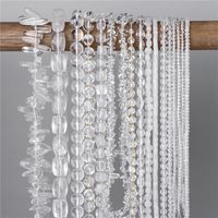 Natural White Crystal Glass Gravel Square Interface Cut Surface Diy Ornament Bead Accessories Jewelry Making Amazon main image 1
