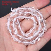 Natural White Crystal Glass Gravel Square Interface Cut Surface Diy Ornament Bead Accessories Jewelry Making Amazon sku image 16