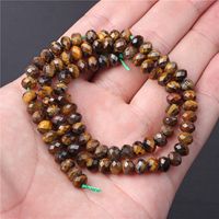 Natural Tigereye Spacer Beads Beaded Diy Ornament Accessories Scattered Beads Semi-Finished Products Handmade Yellow Tiger Abacus Beads main image 4