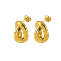 1 Piece Cute Wedding Pastoral Plating 304 Stainless Steel Titanium Steel 18K Gold Plated Earrings Ear Studs main image 1