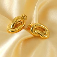 1 Piece Cute Wedding Pastoral Plating 304 Stainless Steel Titanium Steel 18K Gold Plated Earrings Ear Studs main image 5