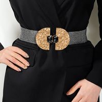 Vintage Style Commute Geometric Elastic Polyester Buckle Elastic Alloy Women's Adults Woven Belts main image 11