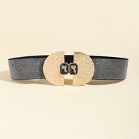 Vintage Style Commute Geometric Elastic Polyester Buckle Elastic Alloy Women's Adults Woven Belts main image 3
