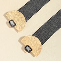 Vintage Style Commute Geometric Elastic Polyester Buckle Elastic Alloy Women's Adults Woven Belts main image 4