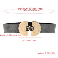 Vintage Style Commute Geometric Elastic Polyester Buckle Elastic Alloy Women's Adults Woven Belts main image 6