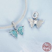 Silver Ziyun Original New Blue Color Shining Butterfly Diy Pendant Parts Fresh Natural S925 Silver Bracelet Beaded main image 4