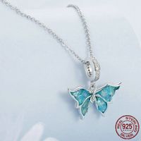 Silver Ziyun Original New Blue Color Shining Butterfly Diy Pendant Parts Fresh Natural S925 Silver Bracelet Beaded main image 5