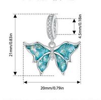 Silver Ziyun Original New Blue Color Shining Butterfly Diy Pendant Parts Fresh Natural S925 Silver Bracelet Beaded main image 2