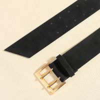 Elegant Luxurious Solid Color Pu Leather Ferroalloy Belt Buckle Women's Leather Belts main image 4