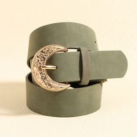 Elegant Luxurious Solid Color Pu Leather Ferroalloy Belt Buckle Women's Leather Belts main image 8