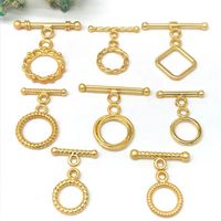 Simple Style Solid Color Metal Plating Jewelry Accessories 10 Sets Per Pack main image 1