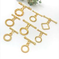 Simple Style Solid Color Metal Plating Jewelry Accessories 10 Sets Per Pack main image 5