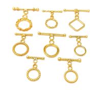 Simple Style Solid Color Metal Plating Jewelry Accessories 10 Sets Per Pack main image 4