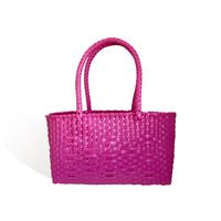 Women's Medium PVC Solid Color Classic Style Open Handbag main image 2