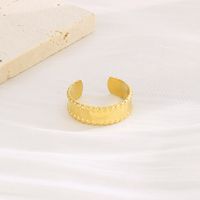 Stainless Steel 18K Gold Plated Simple Style Solid Color Open Rings main image 6