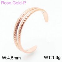 Stainless Steel 18K Gold Plated Simple Style Solid Color Open Rings sku image 3