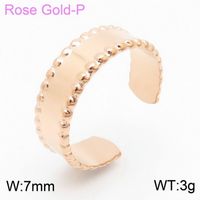 Stainless Steel 18K Gold Plated Simple Style Solid Color Open Rings sku image 6