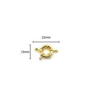 Round Sailor Buckle Copper Plating 18K Real Gold Gilded Spring Snap Bracelet Necklace Tail Chain Button Diy Ornament Accessories main image 2