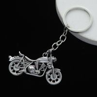 Streetwear Cool Style Round Dots Motorcycle Stainless Steel Bag Pendant Keychain sku image 1