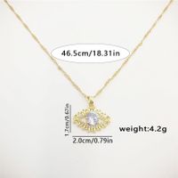Stainless Steel Glam Exaggerated Eye Inlay Artificial Diamond Pendant Necklace main image 2