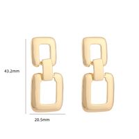 1 Pair Elegant Simple Style Geometric Asymmetrical Three-dimensional Copper K Gold Plated White Gold Plated Ear Studs main image 5