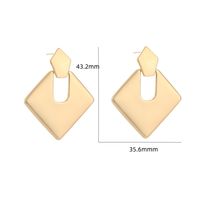 1 Pair Elegant Simple Style Geometric Asymmetrical Three-dimensional Copper K Gold Plated White Gold Plated Ear Studs main image 7