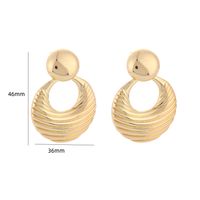 1 Pair Elegant Simple Style Geometric Asymmetrical Three-dimensional Copper K Gold Plated White Gold Plated Ear Studs main image 8