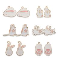 10 PCS/Package Alloy Rabbit Pendant main image 1