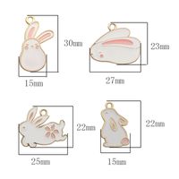 10 PCS/Package Alloy Rabbit Pendant main image 2