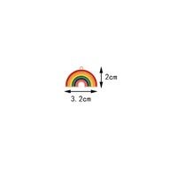 10 PCS/Package Alloy Pentagram Rainbow Heart Shape Pendant sku image 16