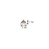 10 PCS/Package Alloy Pentagram Rainbow Heart Shape Pendant sku image 4