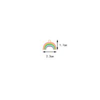 10 PCS/Package Alloy Pentagram Rainbow Heart Shape Pendant sku image 7