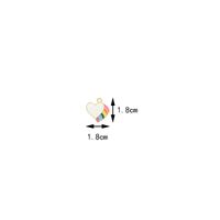 10 PCS/Package Alloy Pentagram Rainbow Heart Shape Pendant sku image 9