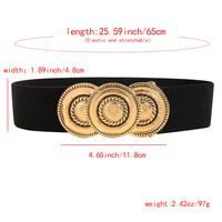 Simple Style Classic Style Color Block Alloy Women's Leather Belts main image 4