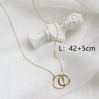 Copper 18K Gold Plated Retro Simple Style Solid Color Plating Pendant Necklace sku image 1