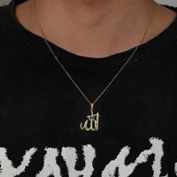 304 Stainless Steel 18K Gold Plated Raw Steel XUPING Simple Style Plating Letter Pendant Necklace main image 3