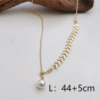 Copper 18K Gold Plated Simple Style Streetwear Grain Pendant Necklace sku image 1