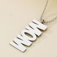 Stainless Steel 18K Gold Plated Simple Style Letter Pendant Necklace main image 5