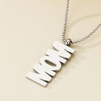 Stainless Steel 18K Gold Plated Simple Style Letter Pendant Necklace main image 8