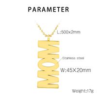 Stainless Steel 18K Gold Plated Simple Style Letter Pendant Necklace main image 9