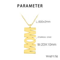 Stainless Steel 18K Gold Plated Simple Style Letter Pendant Necklace main image 10