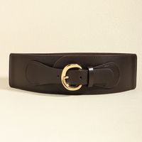 Elegant Glam Simple Style Solid Color Pu Leather Belt Buckle Women's Leather Belts sku image 1