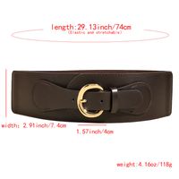 Elegant Glam Simple Style Solid Color Pu Leather Belt Buckle Women's Leather Belts main image 5