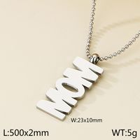 Stainless Steel 18K Gold Plated Simple Style Letter Pendant Necklace sku image 1