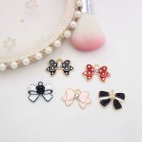 10 PCS/Package 1.5 * 20mm 14 * 14mm 7 * 12mm Alloy Rhinestones Pearl Number Heart Shape Bow Knot Polished Pendant main image 5