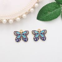 10 PCS/Package 22 * 18mm 27 * 18mm 28 * 18mm Alloy Butterfly Moth Polished Pendant sku image 10