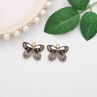 10 Pièces/Paquet 22*18mm 27*18mm 28*18mm Alliage Papillon Moth Brillant Pendentif sku image 11