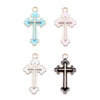 10 PCS/Package Alloy Cross Polished Pendant main image 2