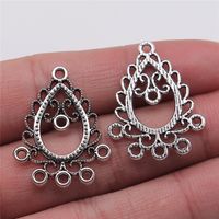 1 Piece 22 * 29mm Alloy Water Droplets Earring Findings main image 4